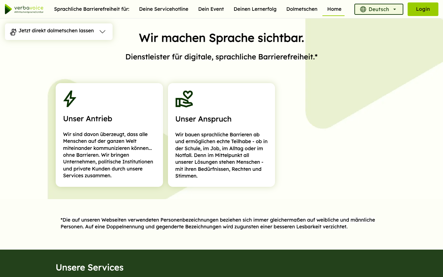 verbavoice — eine White-Label-Plattform in der Marke des Kunden